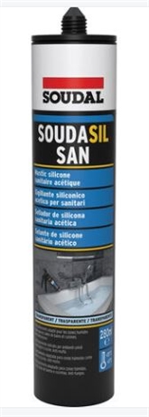 Mastic silicone acétique sanitaire Soudasil SAN transp 280ml